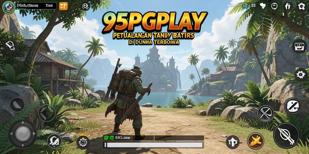 Tangkapan layar utama 95PGPLAY menunjukkan pemain menjelajahi dunia terbuka yang menakjubkan.