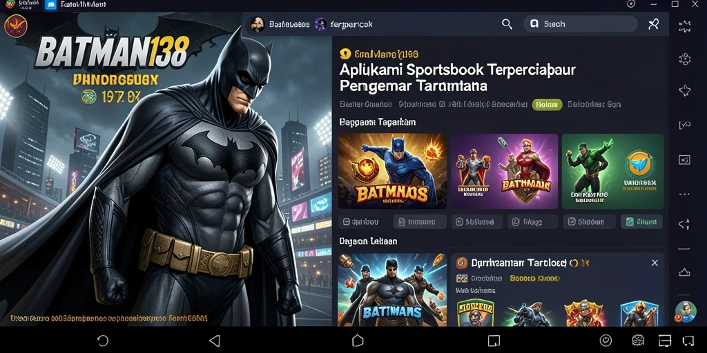 Tampilan gameplay Sportsbook yang menarik dan interaktif di BATMAN138.
