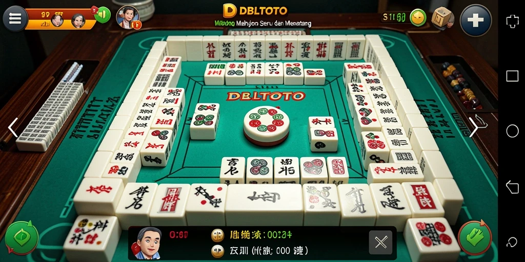Tampilan gameplay DBLTOTO yang menarik saat bermain Mahjong.