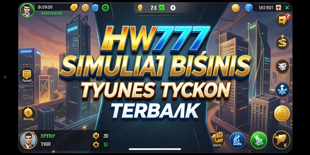 Tampilan gameplay HW777 yang menarik dan penuh strategi bisnis.
