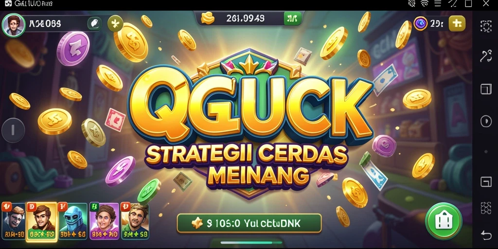 Tampilan permainan QGLUCK dengan berbagai strategi taktis.