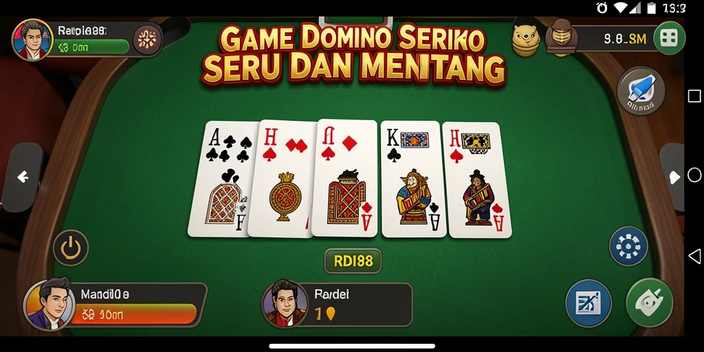 Tampilan permainan domino yang seru dan mendebarkan di RDI88.