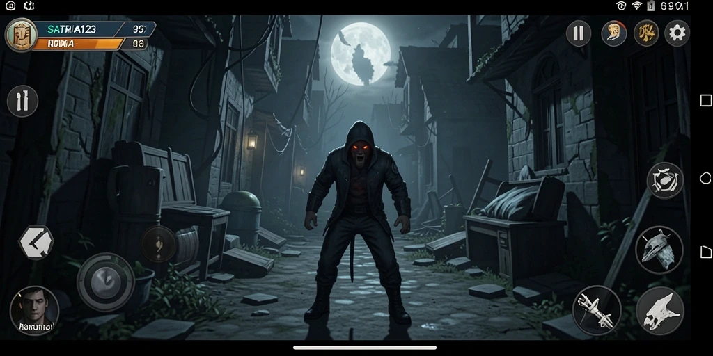 Menampilkan gameplay menegangkan dalam atmosfer menyeramkan di SATRIA123.
