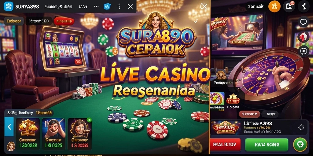 Tampilan gameplay SURYA898 yang menarik dan interaktif dalam sesi Live Casino.