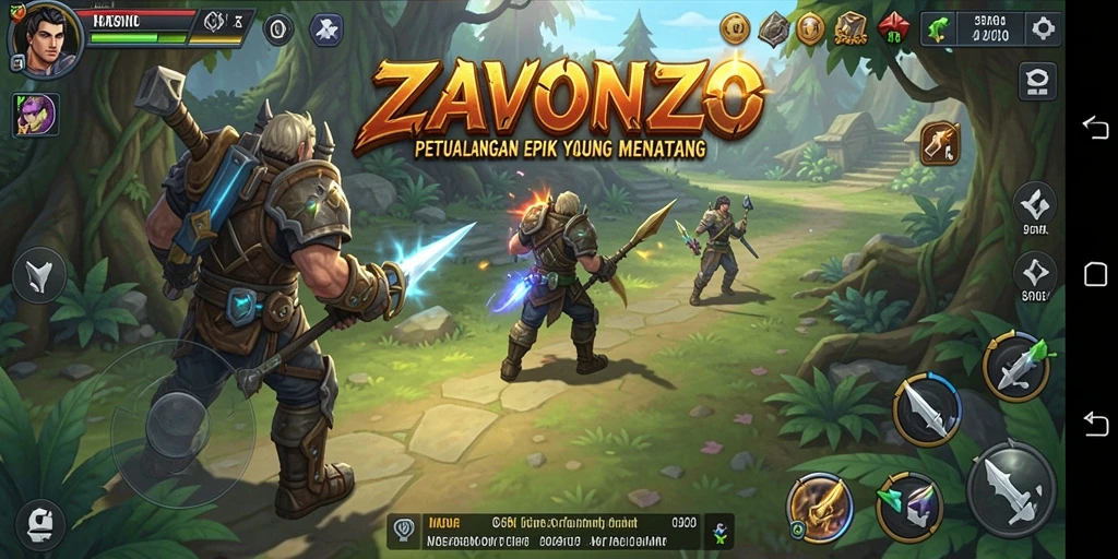 Tampilan gameplay ZAVONZO yang menegangkan dan penuh petualangan.